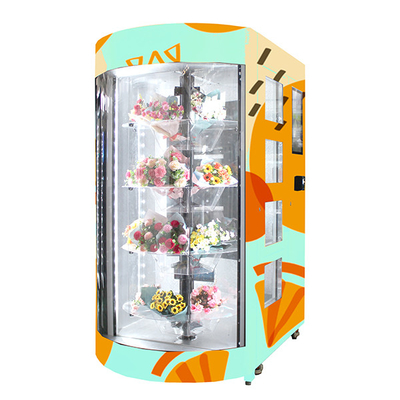 Bouquet frais de fleuriste de distributeur vendant des casiers automatisés avec l'humidificateur