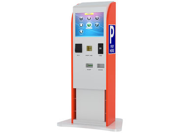 Les billets/pièces/cartes ont accepté le kiosque de supports d'écran tactile pour le paiement se garant d'intérieur