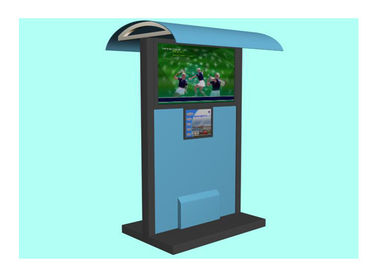 Multimédia annonçant le kiosque imperméable, système extérieur de kiosques d'écran tactile d'affichage à cristaux liquides avec l'abri