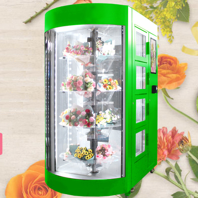 Fleur complètement automatique de soie vendant le réfrigérateur transparent de porte de machine de casier