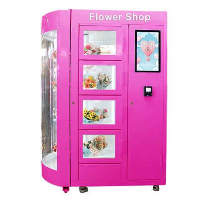 Machine 240V de Bill Card Operated Flower Vending de pièce de monnaie avec 48 bouquets
