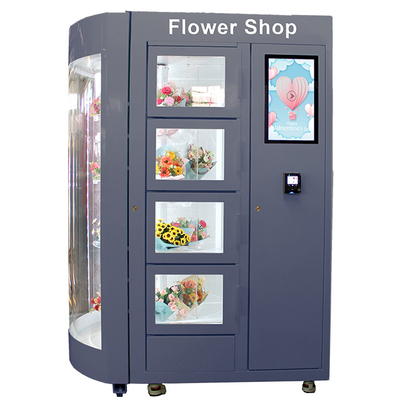 Affichage à cristaux liquides adapté aux besoins du client viseur de Rose Bouquets Vending Machine With de fleur de 19 pouces