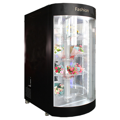 Distributeur automatique de fleur de 360 rotations avec le système réfrigéré d'humidification d'étagère transparente