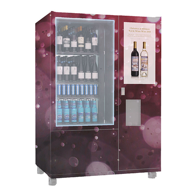 Ascenseur rouge de vin de distributeur automatique de bière intelligente de whiskey pour la France 22 pouces