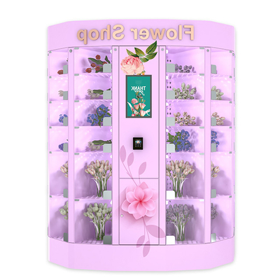 QR payent la pièce de monnaie Bill Card With Touch Screen de casier de vente de fleur fraîche