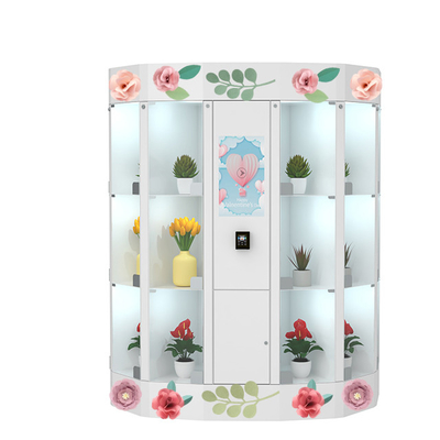 Distributeur automatique rond de réfrigérateur de distributeur de fleur avec le casier de refroidissement intelligent 120V