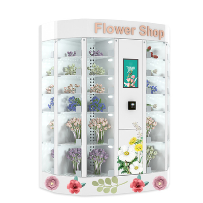 Distributeur automatique de fleur fraîche de bouquet avec le casier réfrigéré de l'écran tactile 22Inch interactif