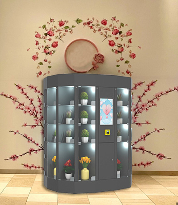 Distributeur automatique rond de réfrigérateur de distributeur de fleur avec le casier de refroidissement intelligent 120V