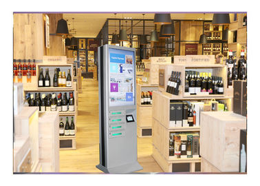 Kiosque de remplissage de fonction d'affichage à cristaux liquides de téléphone portable multi de secours, station de chargeur de téléphone avec des casiers