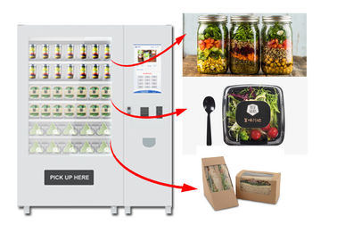 Distributeur automatique frais de salade de fruit automatique réfrigéré écran de la publicité de 22 pouces