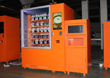 Distributeur automatique fait sur commande de sandwich à micro-onde d'aéroport avec le rapport de ventes, kiosque automatisé