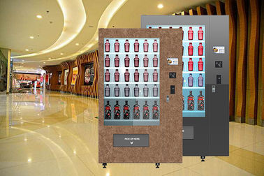 Distributeur automatique de bouteille de vin de conception de Winnsen avec la bande de conveyeur de système de refroidissement d'écran tactile de la publicité 32inch