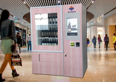 Distributeur automatique de luxe de vin d'ascenseur avec le système à télécommande de grand écran de la publicité