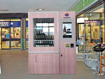 Distributeur automatique de vin rouge d'écran tactile pour la rue, distributeur automatique de jus