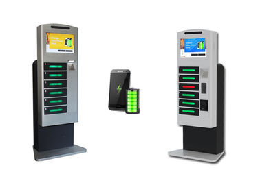 Kiosques multi de stations de charge de téléphone portable de langues de Winnsen avec 6 casiers de Digital