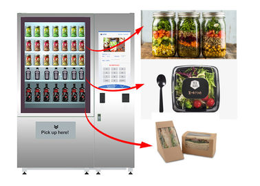 Distributeur automatique frais de salade de support avec le système d'ascenseur et le système à distance de la publicité
