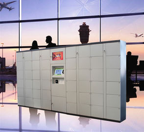 Consigne automatique de station de train d'aéroport avec l'écran de paiement par carte de crédit et de publicité
