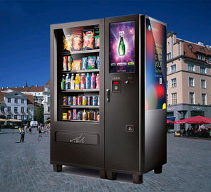 Kiosque de distributeurs automatiques de nourriture de casse-croûte d&amp;#39;eau froide avec le paiement de carte de crédit de Bill pièce
