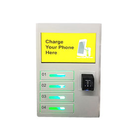 Kiosque électrique de station de charge de téléphone portable de bâti de mur de 4 casiers avec l'écran de la publicité