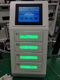 La porte 4 fixent des stations de charge de téléphone portable de casier pour l'aéroport avec l'accepteur de pièce de monnaie et le lecteur de carte de crédit