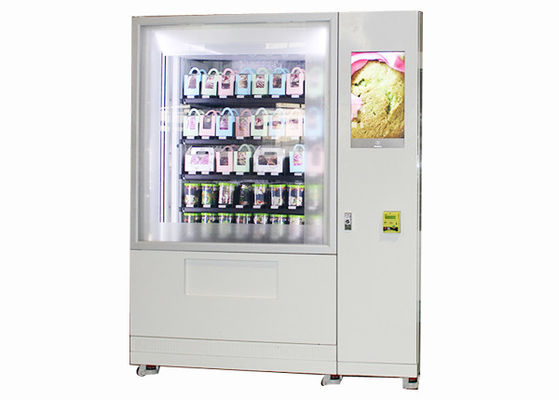Salade extérieure de réfrigérateur dans un distributeur automatique de pot avec l'écran tactile de 32 pouces
