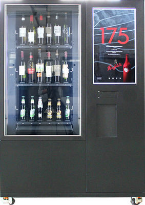 Grand distributeur automatique de vin de bouteille d'écran tactile avec la plate-forme et l'accepteur à distance de billet de pièce