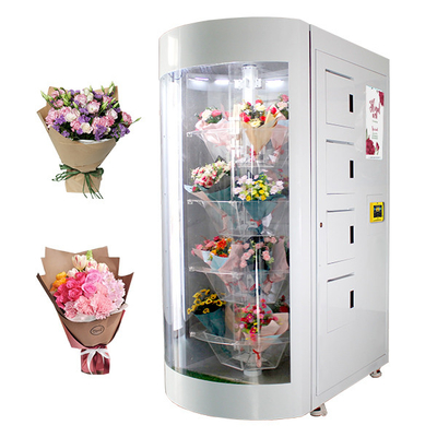 Distributeur automatique de bouquet de 360 de rotation fleurs de ségrégation avec l'étagère transparente