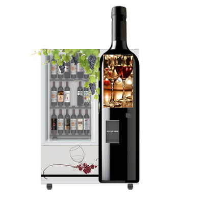 Distributeur automatique en verre de bouteille de vin d'USB avec le système d'ascenseur d'ascenseur