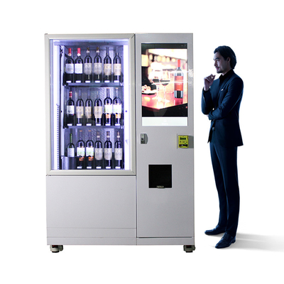 Distributeur automatique en verre de bouteille de vin d'USB avec le système d'ascenseur d'ascenseur