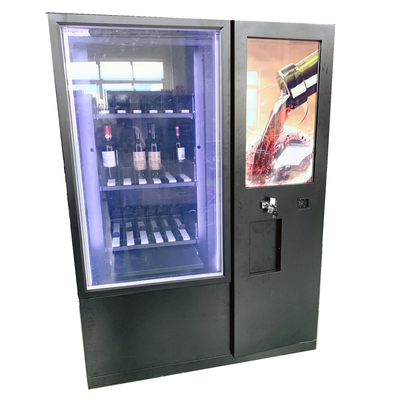 Distributeur automatique fait sur commande de vin avec l'ascenseur et le lecteur de cartes