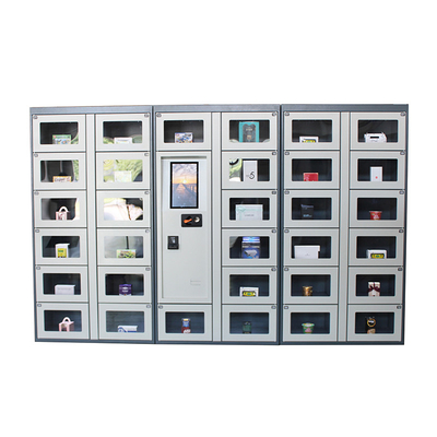 Distributeur automatique en acier laminé à froid de casier avec annoncer les portes transparentes de fonction