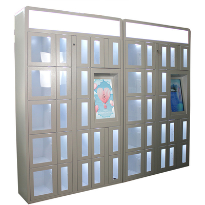 Distributeur automatique en acier laminé à froid de casier avec annoncer les portes transparentes de fonction