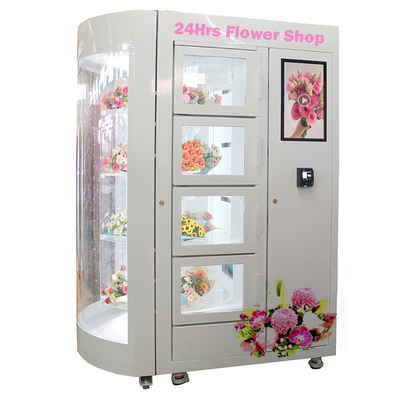 LCD Advertising Flower Vending Machine Fresh Rose With Temperature Controller