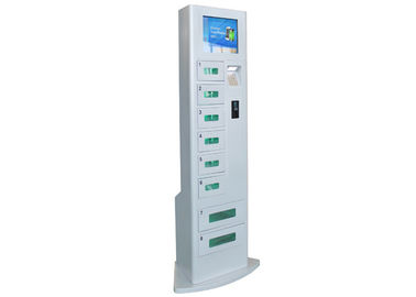 Station de recharge de téléphone portable avec l'écran tactile d'affichage à cristaux liquides, kiosque de 8 de casiers stations de chargement de batterie