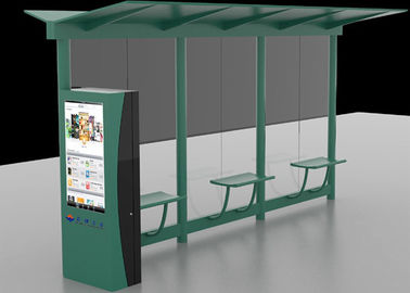 Signage extérieur automatique d'affichage à cristaux liquides Digital, système de la publicité d'abri d'arrêt d'autobus de Digital