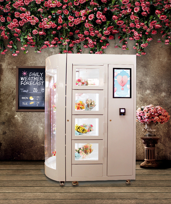Distributeur automatique de fleur de salaire d'argent liquide avec la pièce de monnaie actionner l'humidité à température contrôlée