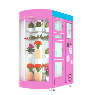 Distributeur automatique de casier de fleur de réfrigération de service d'individu avec Wifi 19 pouces