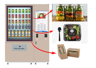 Distributeur automatique automatique de salade de légumes fruits de service d'individu avec l'ascenseur de convoyeur à bande