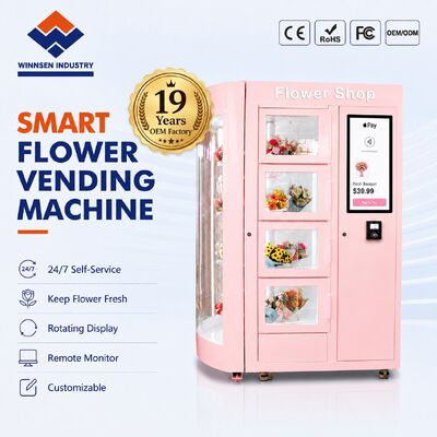 Qualité Distributeur automatique de fleurs de 22 pouces avec écran tactile, paiement sans contact et système de réfrigération et d'humidification usine
