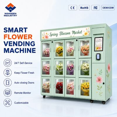Qualité Vendeuse de fleurs fraîches réfrigérée avec écran tactile de 15,6 pouces et télécommande pour les supermarchés usine