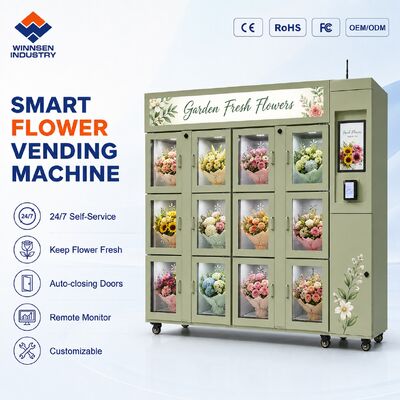 Qualité Machine de vente de fleurs fraîches réfrigérée Winnsen avec porte double vitre pour le fonctionnement 24H fleuriste usine