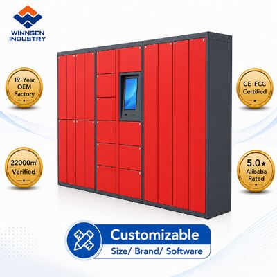 Qualité Casier de blanchisserie intelligent Winnsen avec écran tactile Android 15,6 pouces, gestion à distance dans le cloud et compartiments personnalisables usine