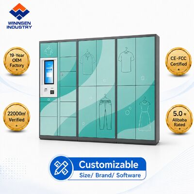 Qualité Armoire de blanchisserie intelligente personnalisée Winnsen avec écran tactile Android 15,6 pouces et gestion à distance dans le cloud pour armoire de blanchisserie en libre-service usine