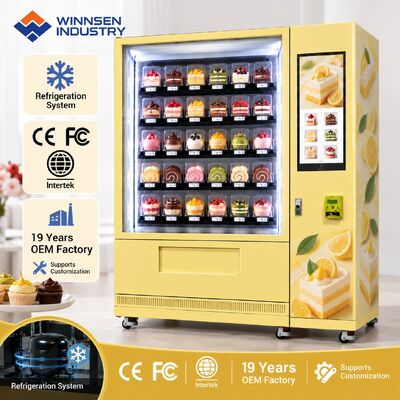 Qualité Machine automatique de vente de gâteaux Winnsen avec armoire réfrigérée pour petite boulangerie usine