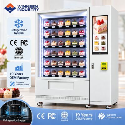 Qualité Winnsen Smart Elevator Cake Vending Machine No Drop Delivery Refrigerated Glass Display Cabinet usine
