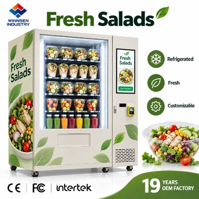 Qualité Smart Salad Vending Machine with Refrigerated Display Adjustable Shelves Touch Screen usine