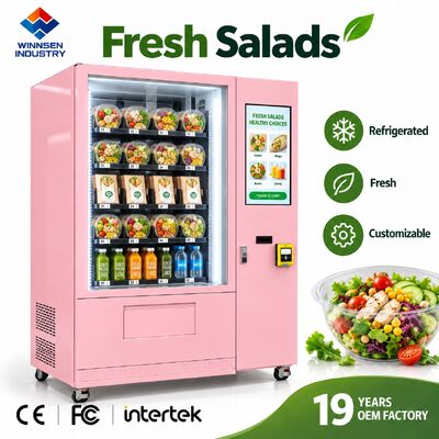 Qualité Machine de vente de salades commerciale Winnsen, paiement par carte sans numéraire, QR code et pièce acceptés usine