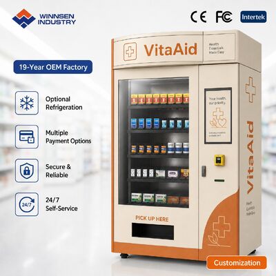 Qualité Winnsen 24H Smart Pharmacy Vending Machine Refrigerated Touchscreen Medicine Kiosk for Community usine