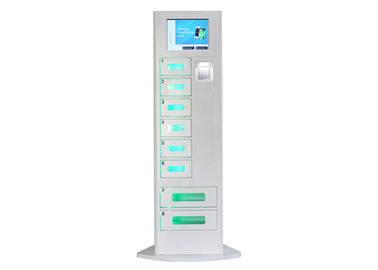 Station de recharge de téléphone portable avec l'écran tactile d'affichage à cristaux liquides, kiosque de 8 de casiers stations de chargement de batterie