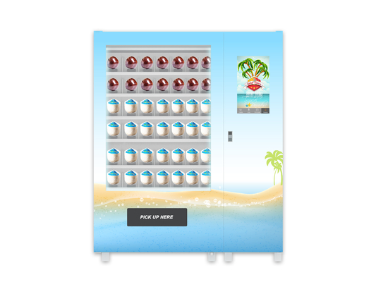 Distributeur automatique frais de noix de coco de pièce de monnaie de l'eau d'écran tactile